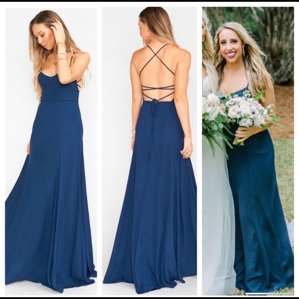 Navy blue Show Me Your Mumu Godshaw Goddess Gown
